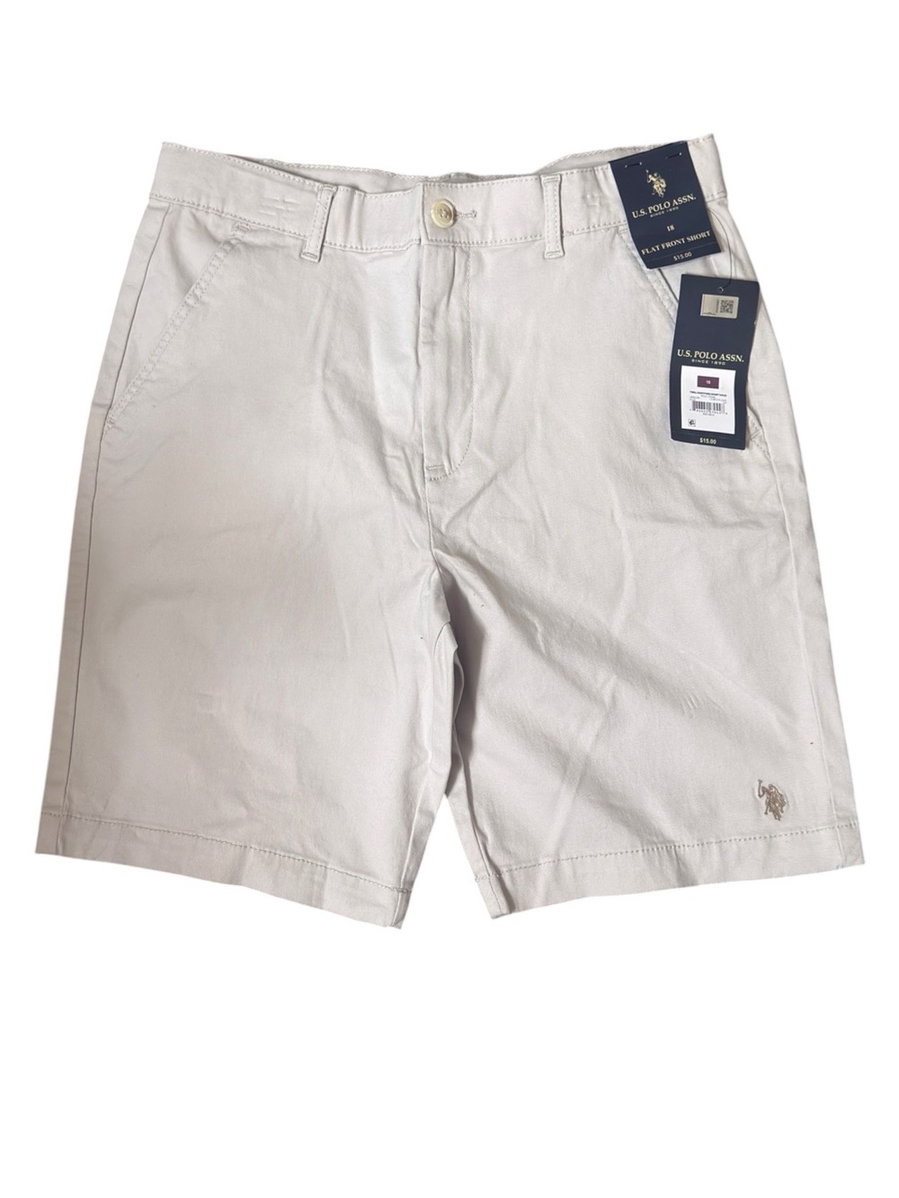 U.S. Polo Assn. Boy’s Twill Easy Hartford Chino Flat Front Shorts NWT